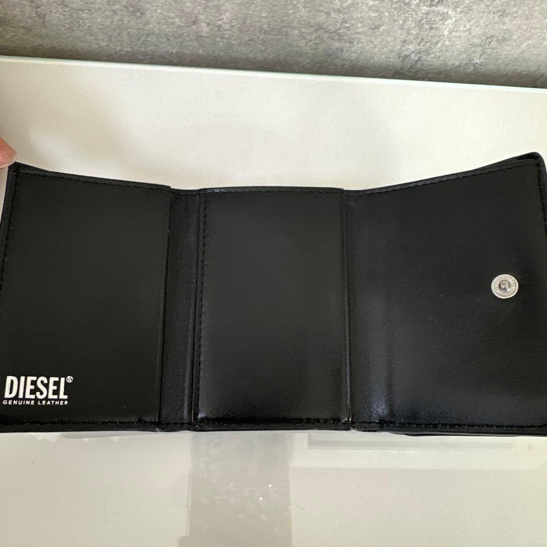 DIESELブラックレザー 三つ折り財布