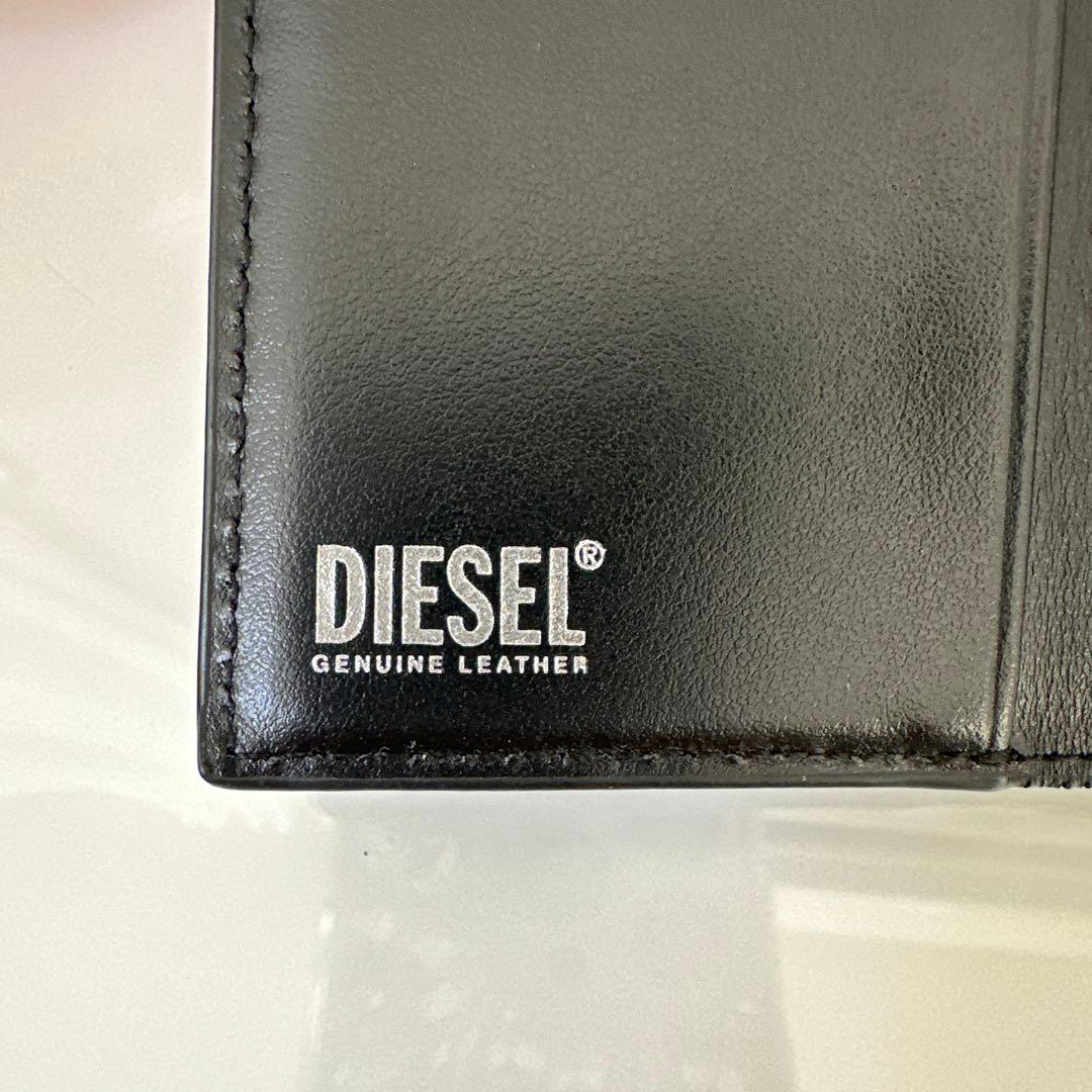 DIESELブラックレザー 三つ折り財布