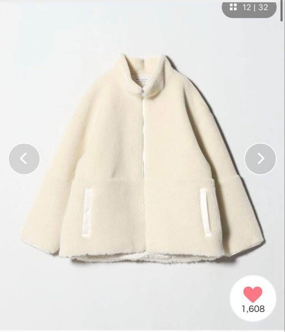 ビューティアンドユース ボア スタンドカラー ジップブルゾン　Ｍ　最終値下げ