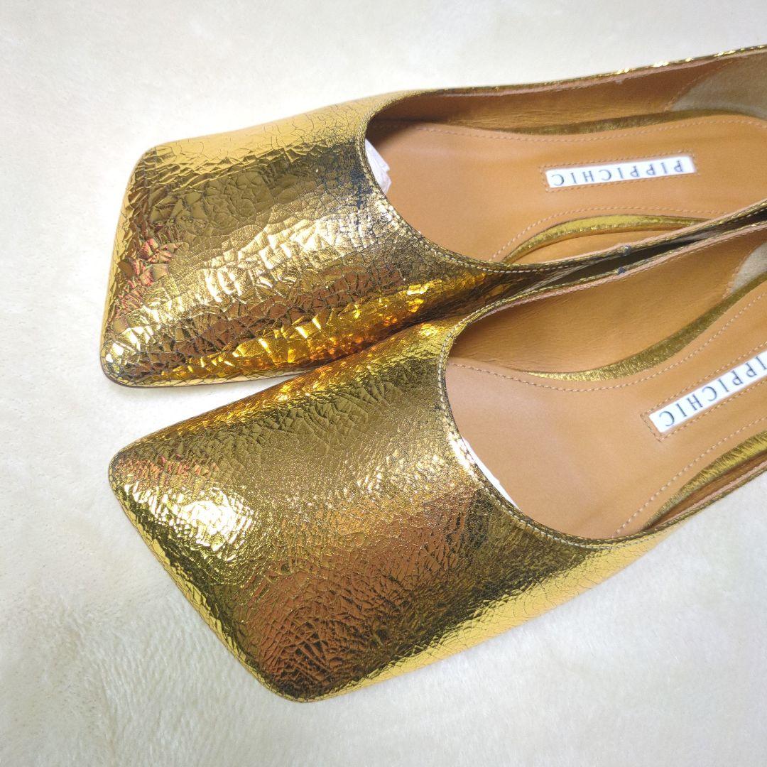 PIPPICHIC✨【美品】スクエアトゥ フラットシューズ　パンプス　23.5