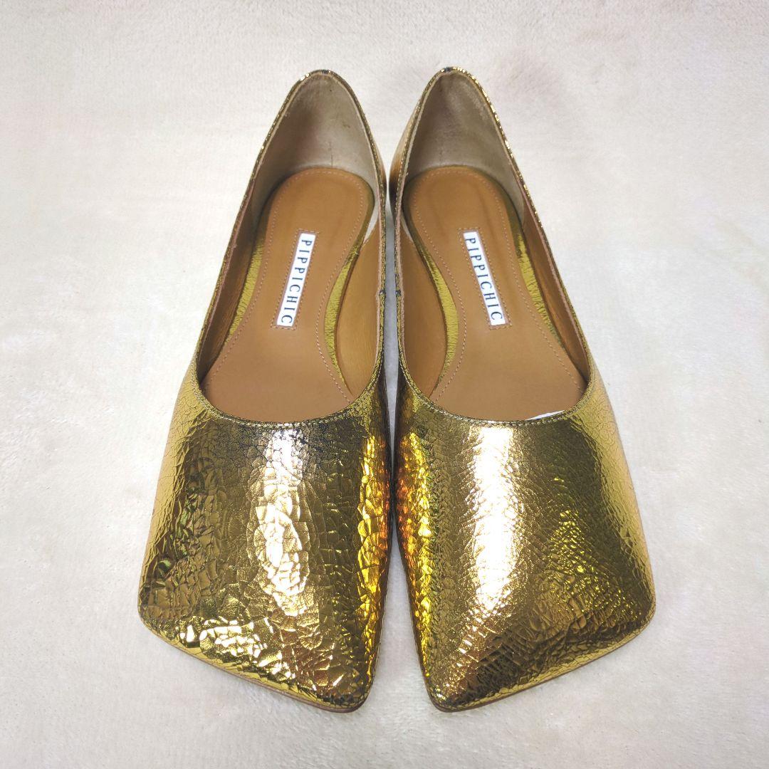 PIPPICHIC✨【美品】スクエアトゥ フラットシューズ　パンプス　23.5