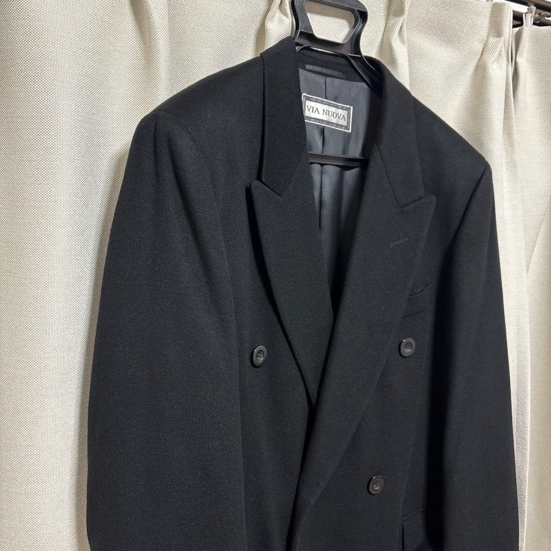 VIA NUOVA チェスターコート　ロング　ピュア　カシミヤ100%　ダブル