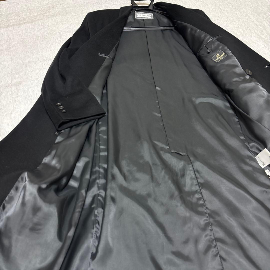 VIA NUOVA チェスターコート　ロング　ピュア　カシミヤ100%　ダブル