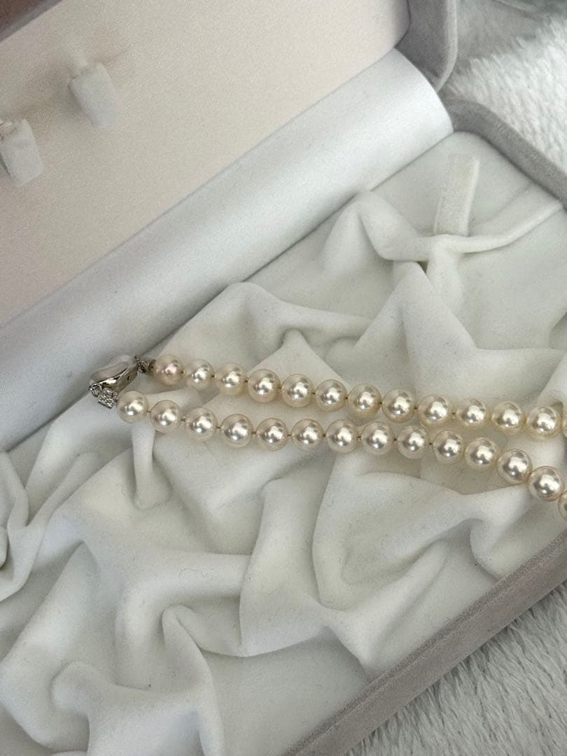 エ*1様 高品質オーロラロゼアコヤパールネックレス7-7.5mm約43cm鑑別書