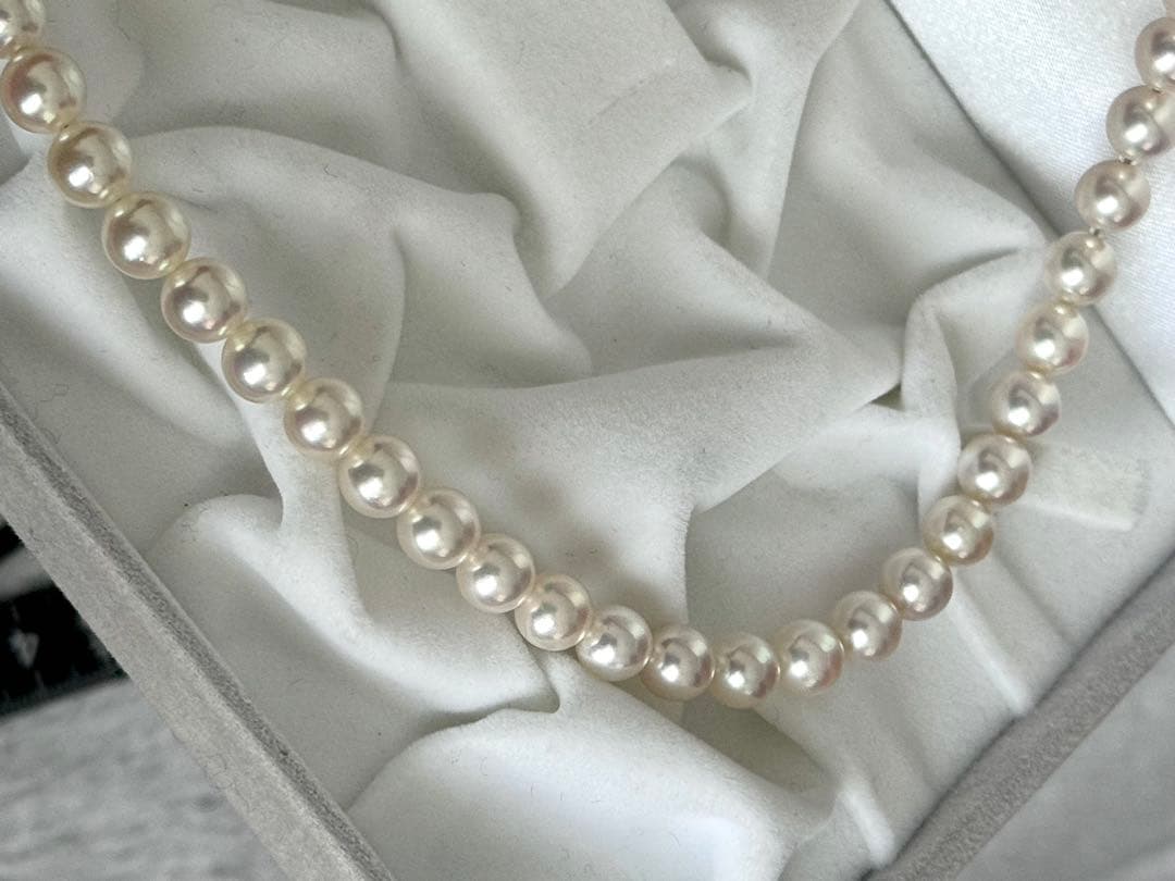 エ*1様 高品質オーロラロゼアコヤパールネックレス7-7.5mm約43cm鑑別書