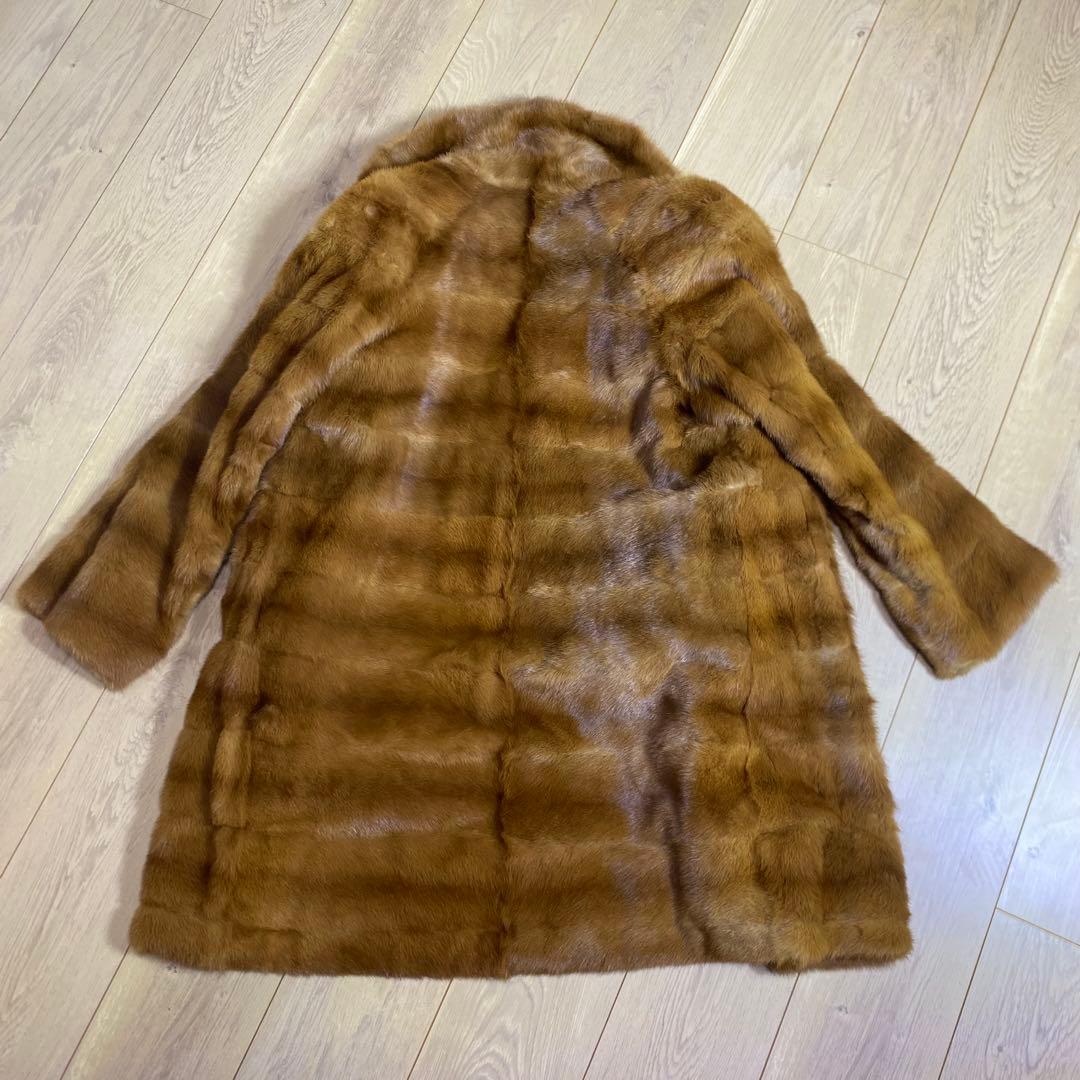 【EMBA】エンバ ブラウン毛皮コート　11号　ジャケット