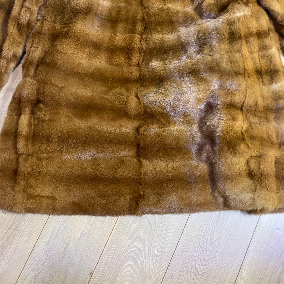 【EMBA】エンバ ブラウン毛皮コート　11号　ジャケット