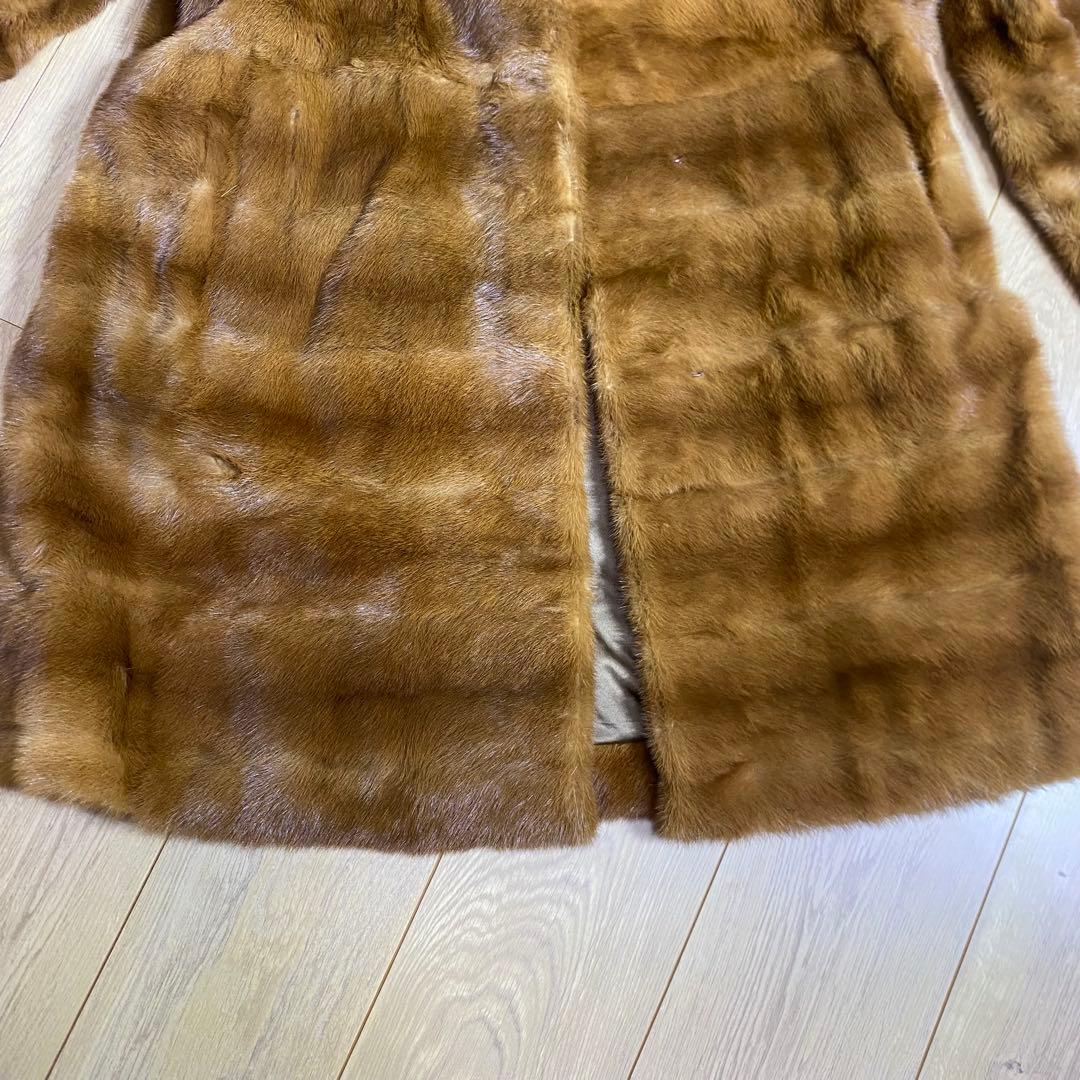 【EMBA】エンバ ブラウン毛皮コート　11号　ジャケット