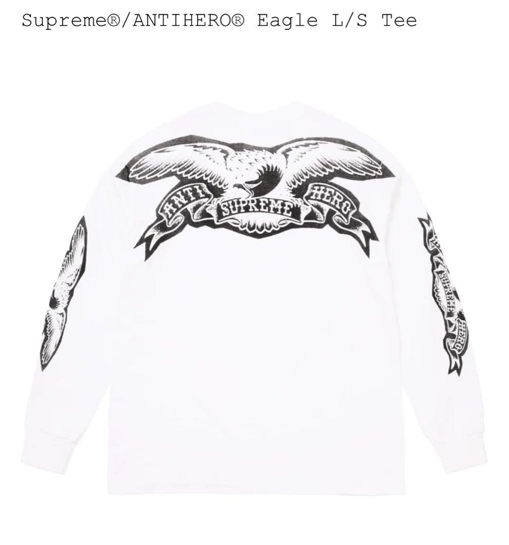 Supreme antihero L/S tee eagle XL 白 ロンT