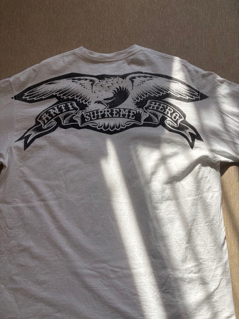 Supreme antihero L/S tee eagle XL 白 ロンT