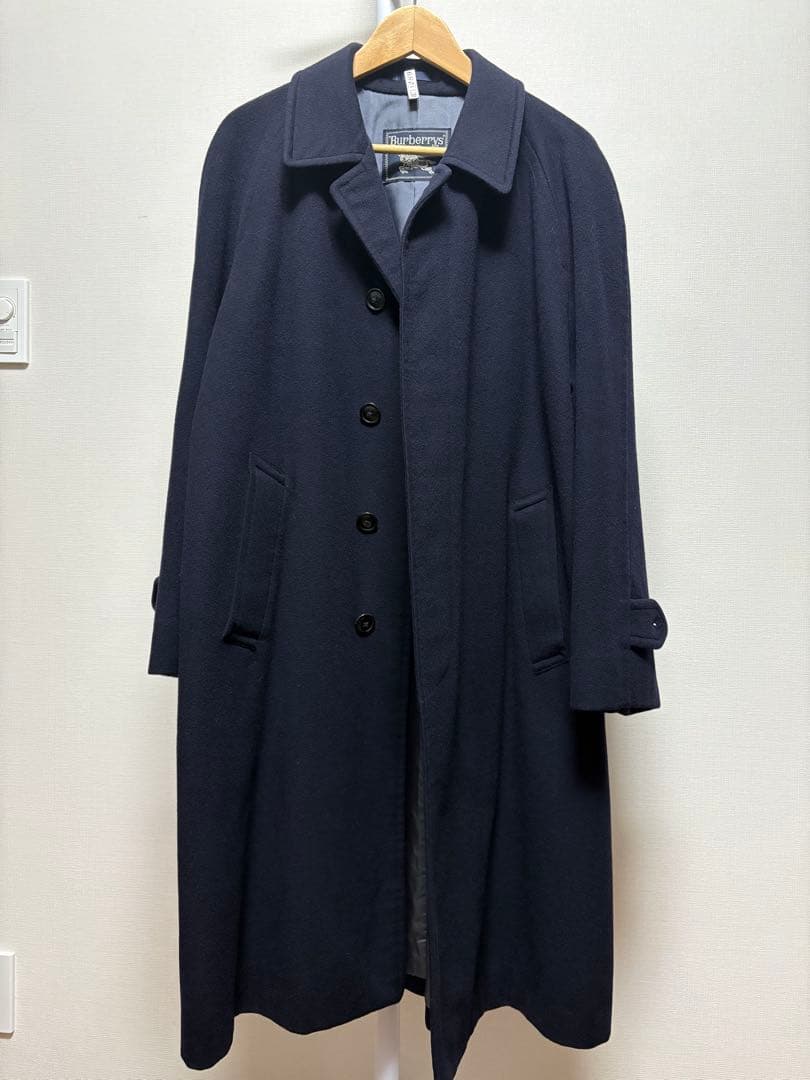 BURBERRYS ネイビー ロングコート ウール・カシミア