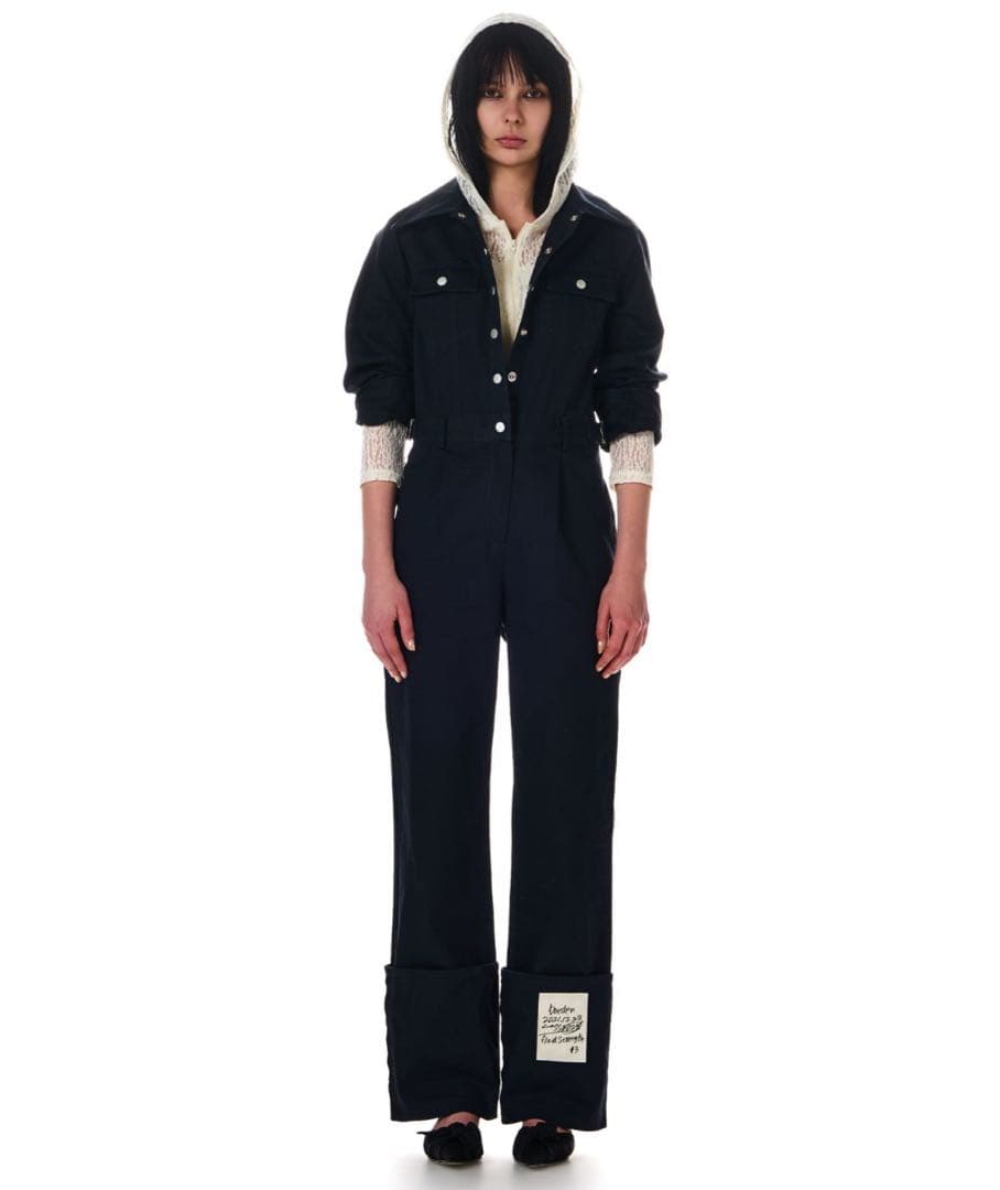 サロペット・オーバーオール・オールインワン FOLDED HEM DETAIL JUMP SUITS BEEDEN