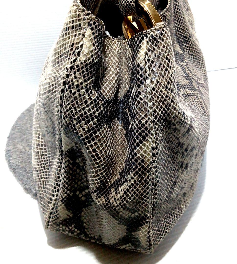 マイケルコース　パイソン本革レザー型押しトートゴールド金具　【未使用】