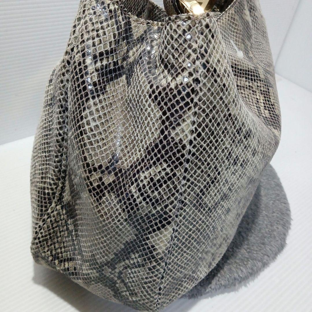 マイケルコース　パイソン本革レザー型押しトートゴールド金具　【未使用】