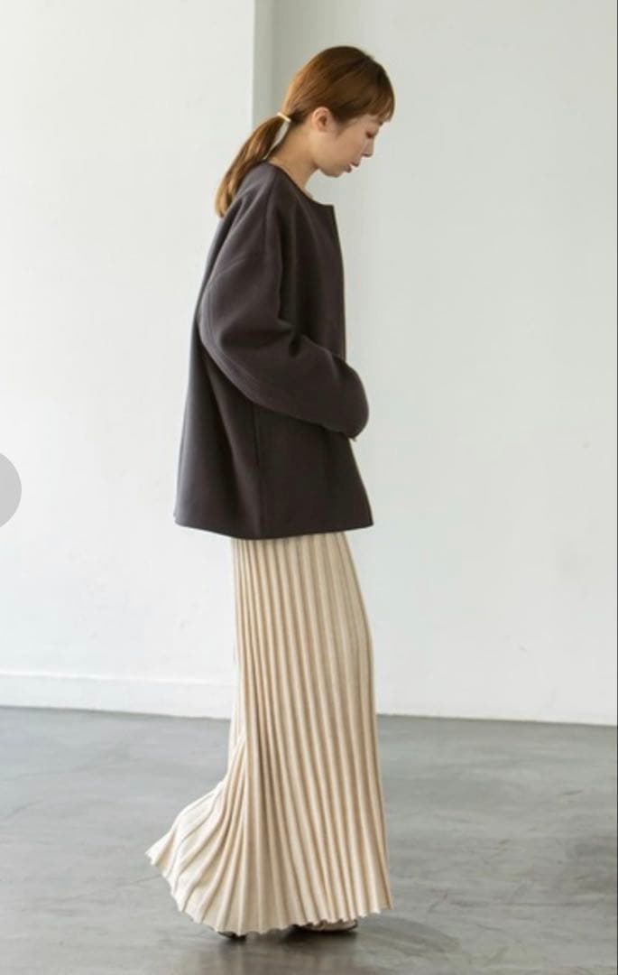 【新品】NOBLE ショートコート　MTRカラーレスジップ　グレーサイズ36