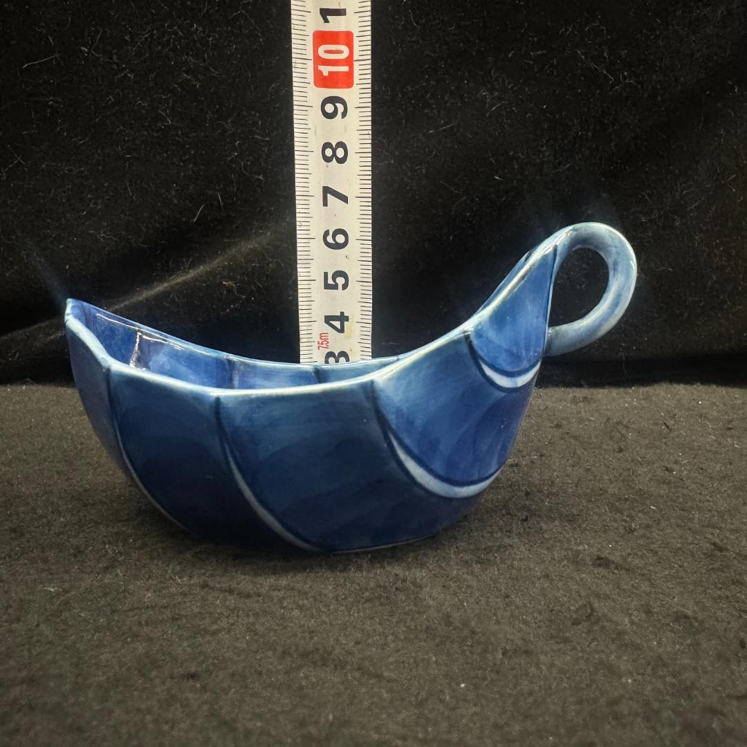 日本の名窯　源右衛門　染付濃文　葉形付出し揃　六客