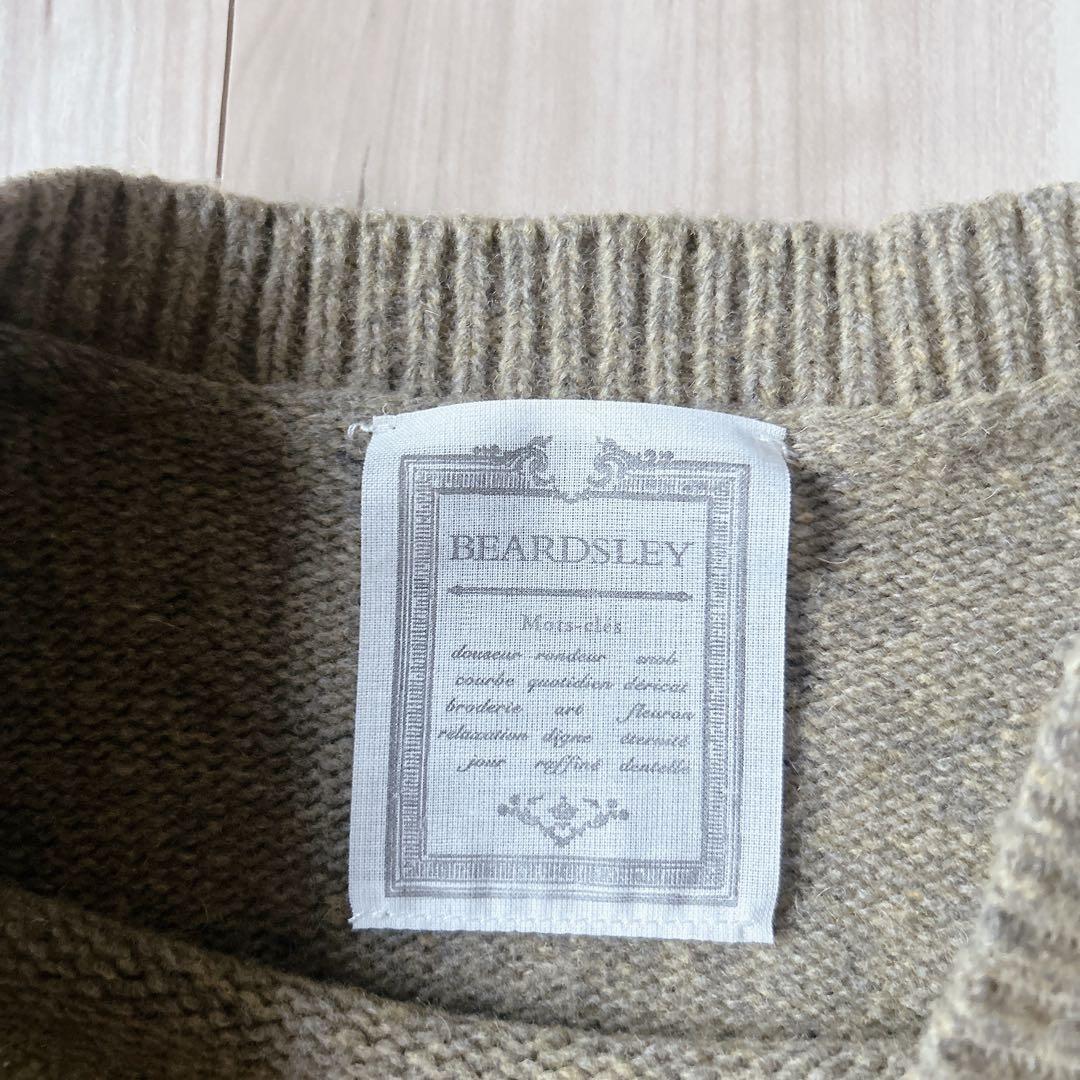 極美品＊BEARDSLEY ビアズリー 花籠ニットチュニック 近年