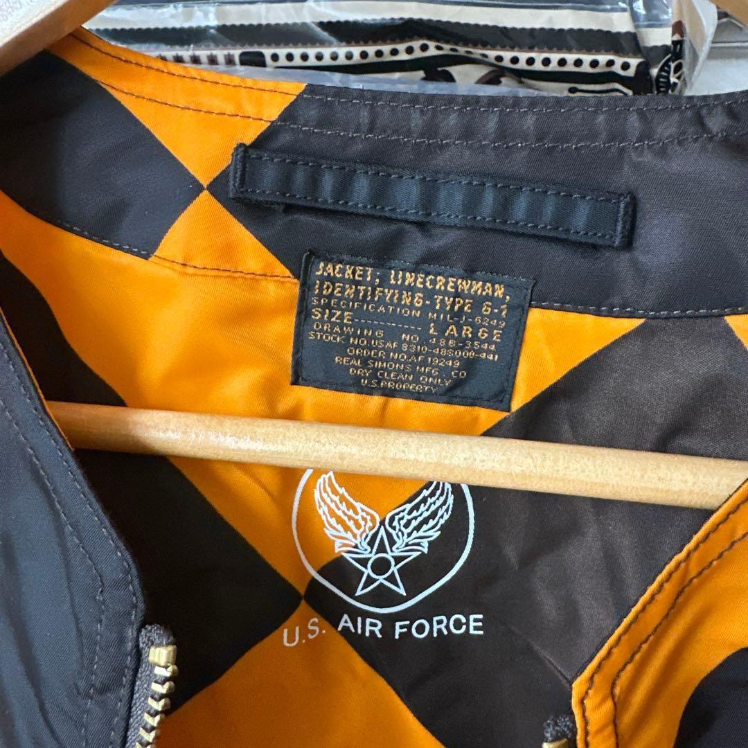 Lサイズ　ダイヤ柄50's復刻USAF G1ラインクルーマンジャケット