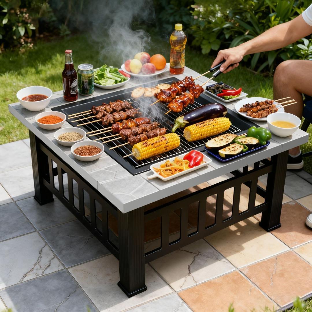 焚き火台 ファイヤーピット BBQコンロ 大型 バーベキューコンロ キャンプ