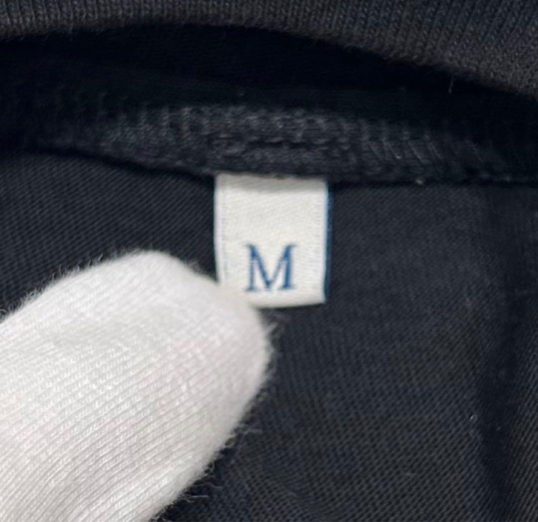 【極美品】モンクレール 刺繍ロゴ Tシャツ カットソー 半袖 黒 M