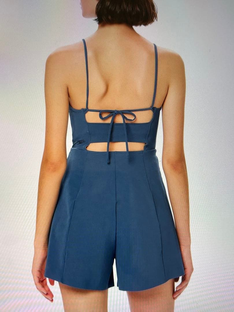 水着　黒　speedo ステイフィットエコオールインワン　L