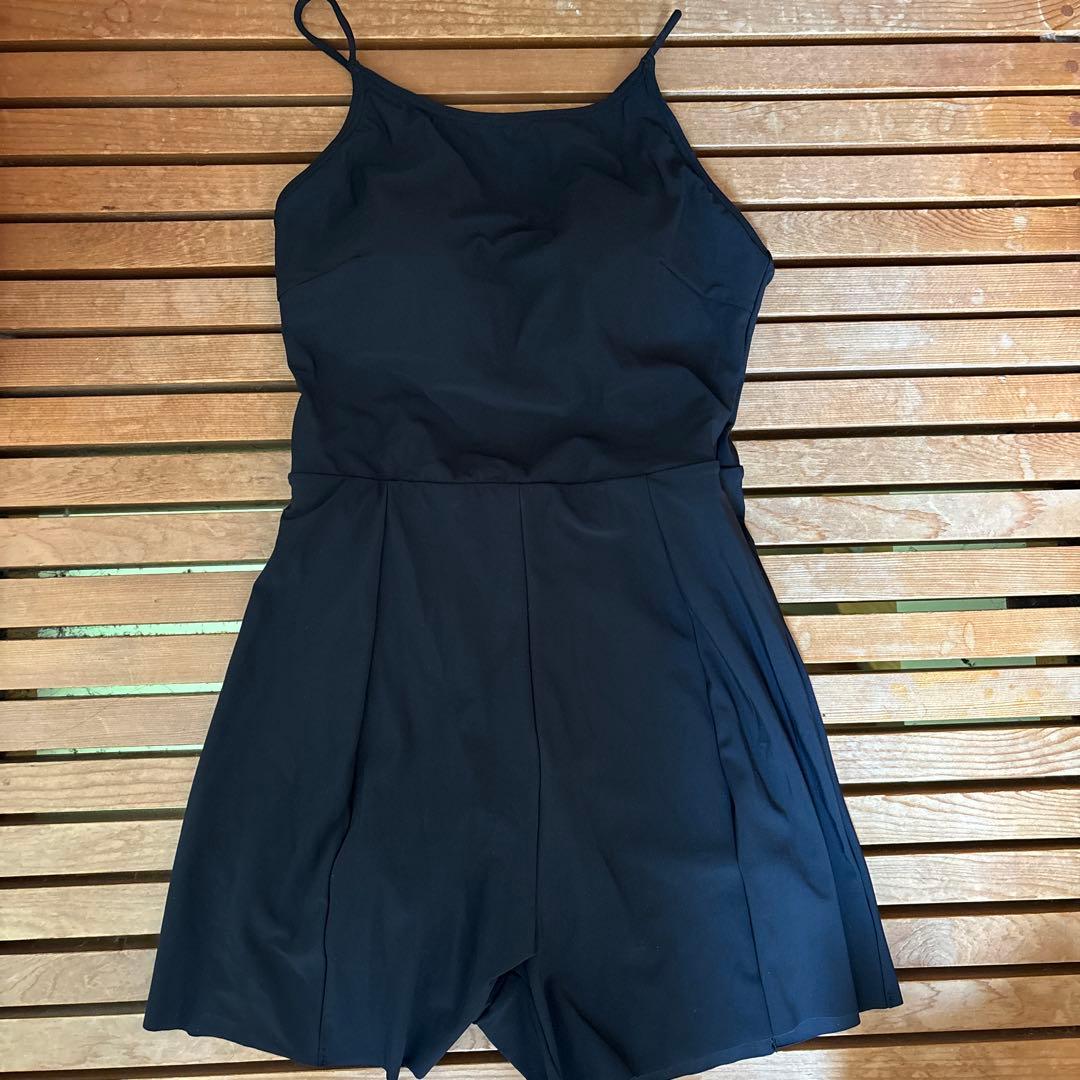 水着　黒　speedo ステイフィットエコオールインワン　L