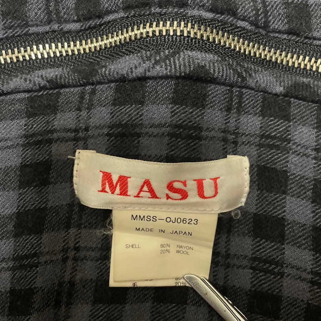 小物 MASU 23SS PLAID HOOD SCARF(GRAY)