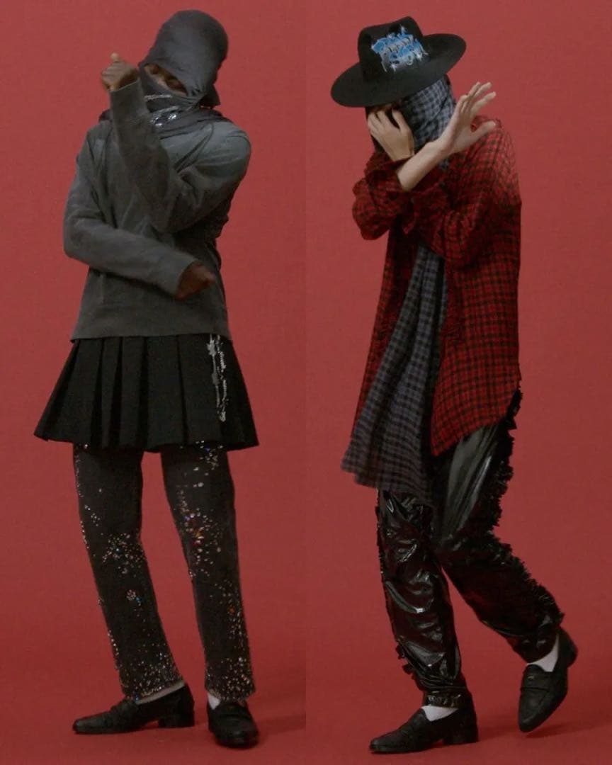 小物 MASU 23SS PLAID HOOD SCARF(GRAY)