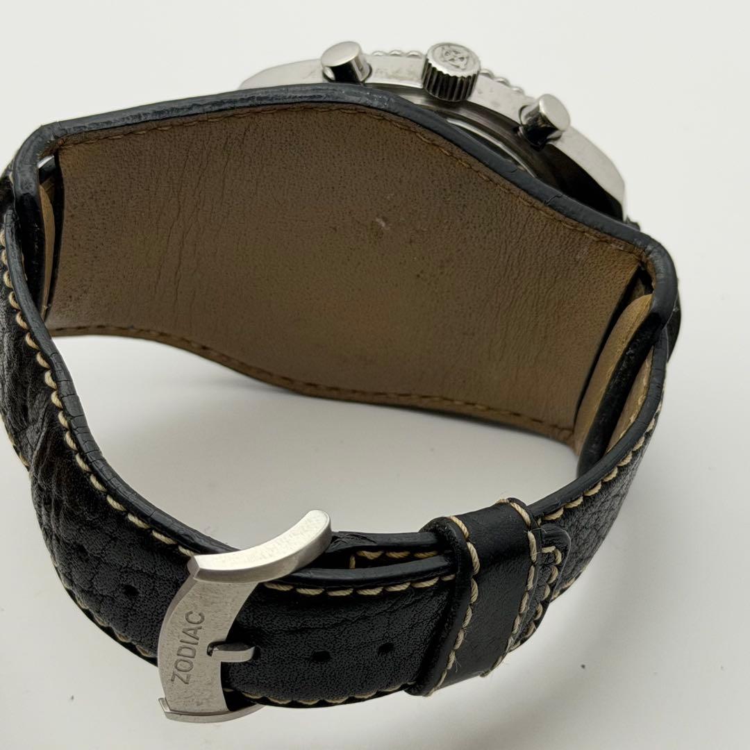 【希少】ゾディアック　ZO2216 シードラゴン　クォーツ　ブラック　クロノ