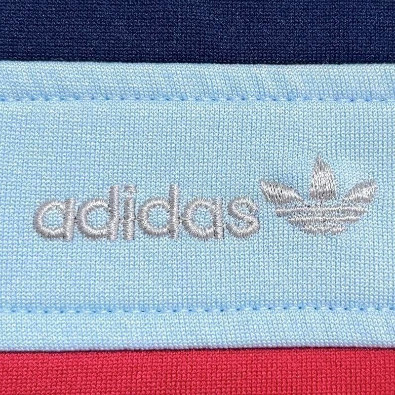 9509_2 adidas ヴィンテージトラックジャケット デサント 水色 L