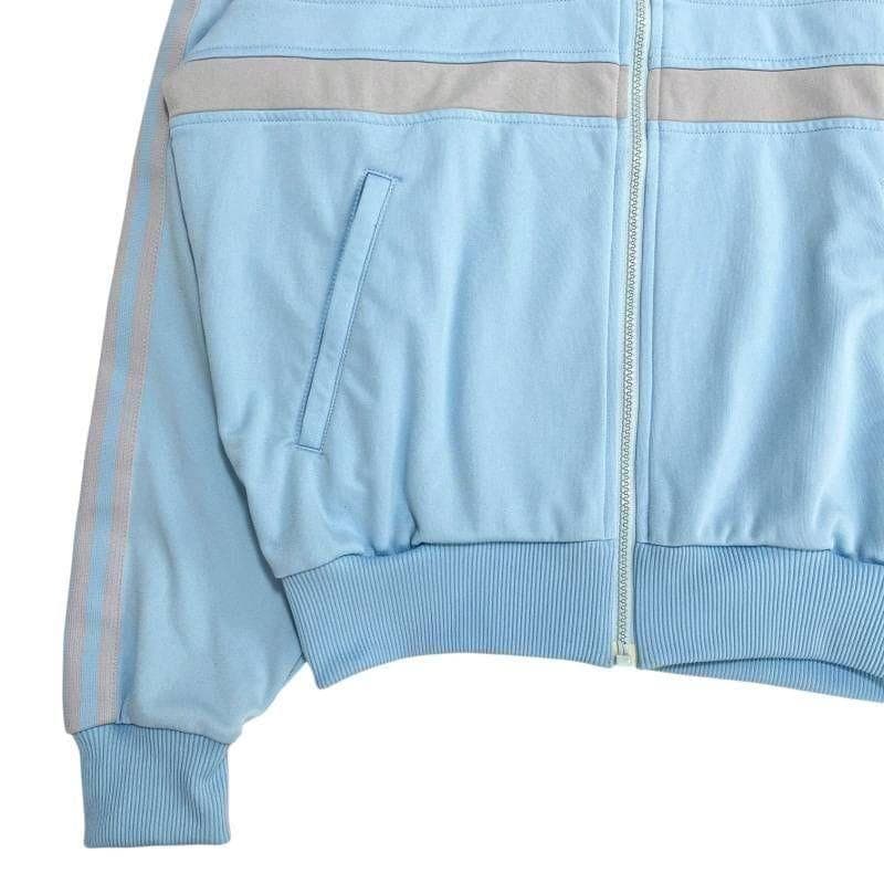 9509_2 adidas ヴィンテージトラックジャケット デサント 水色 L