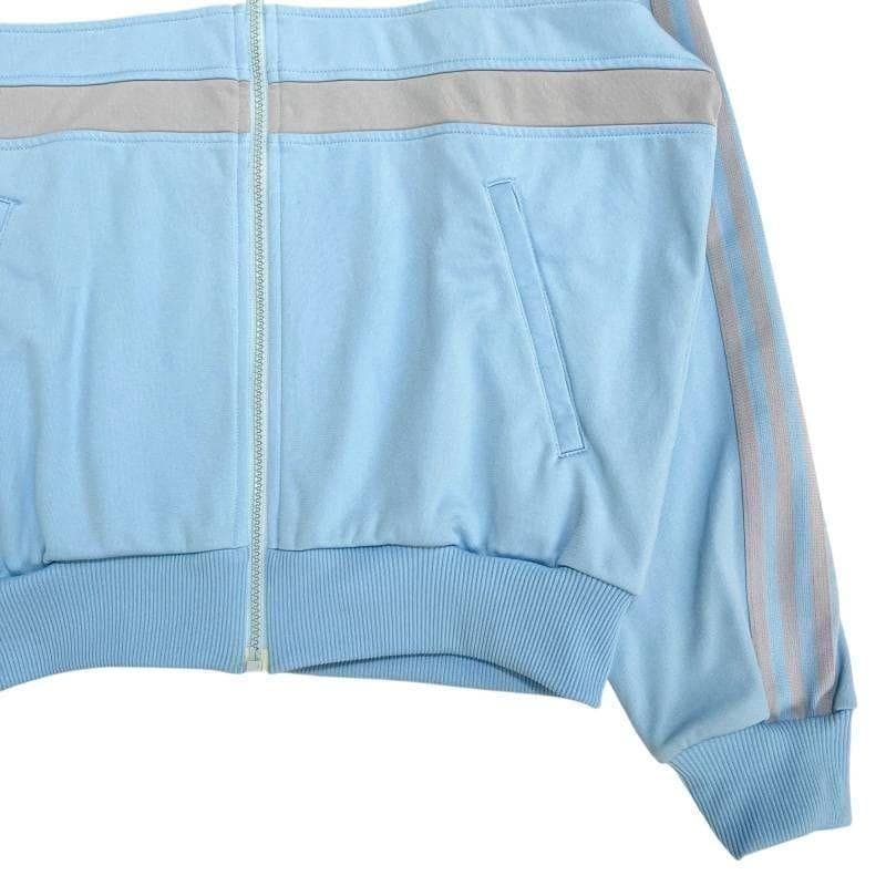 9509_2 adidas ヴィンテージトラックジャケット デサント 水色 L