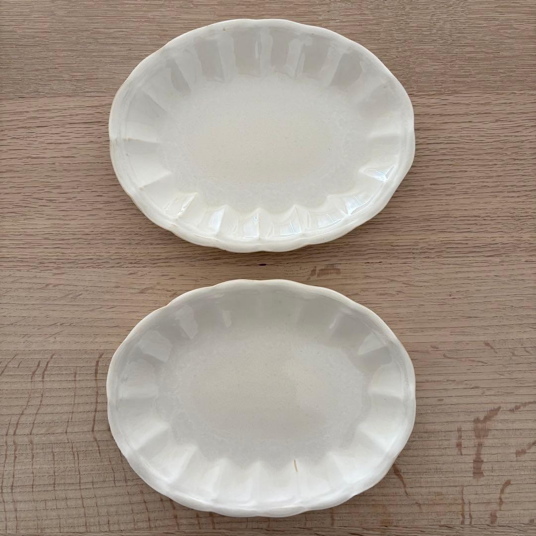 角田淳さん　オーバル花皿　中・小・ミニ　各2枚セット