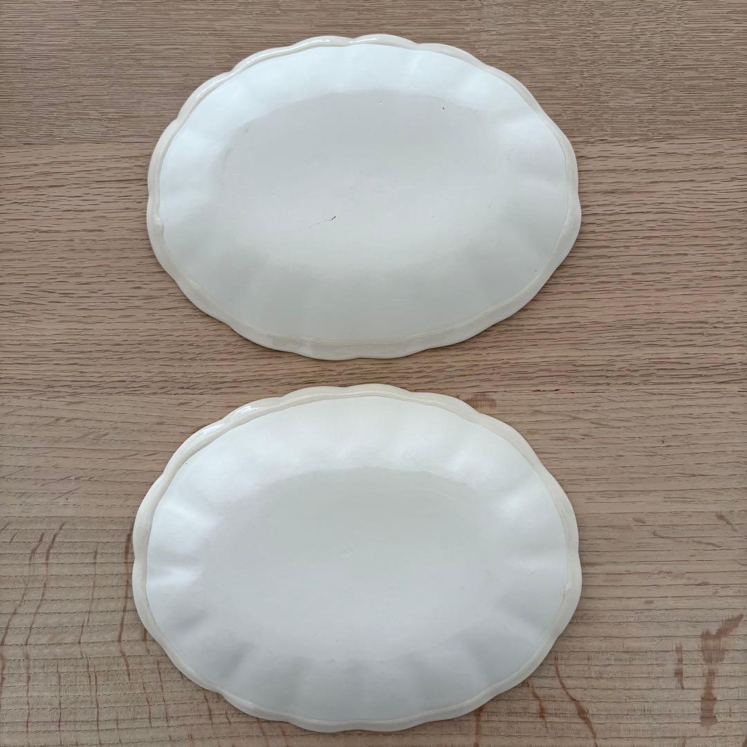 角田淳さん　オーバル花皿　中・小・ミニ　各2枚セット