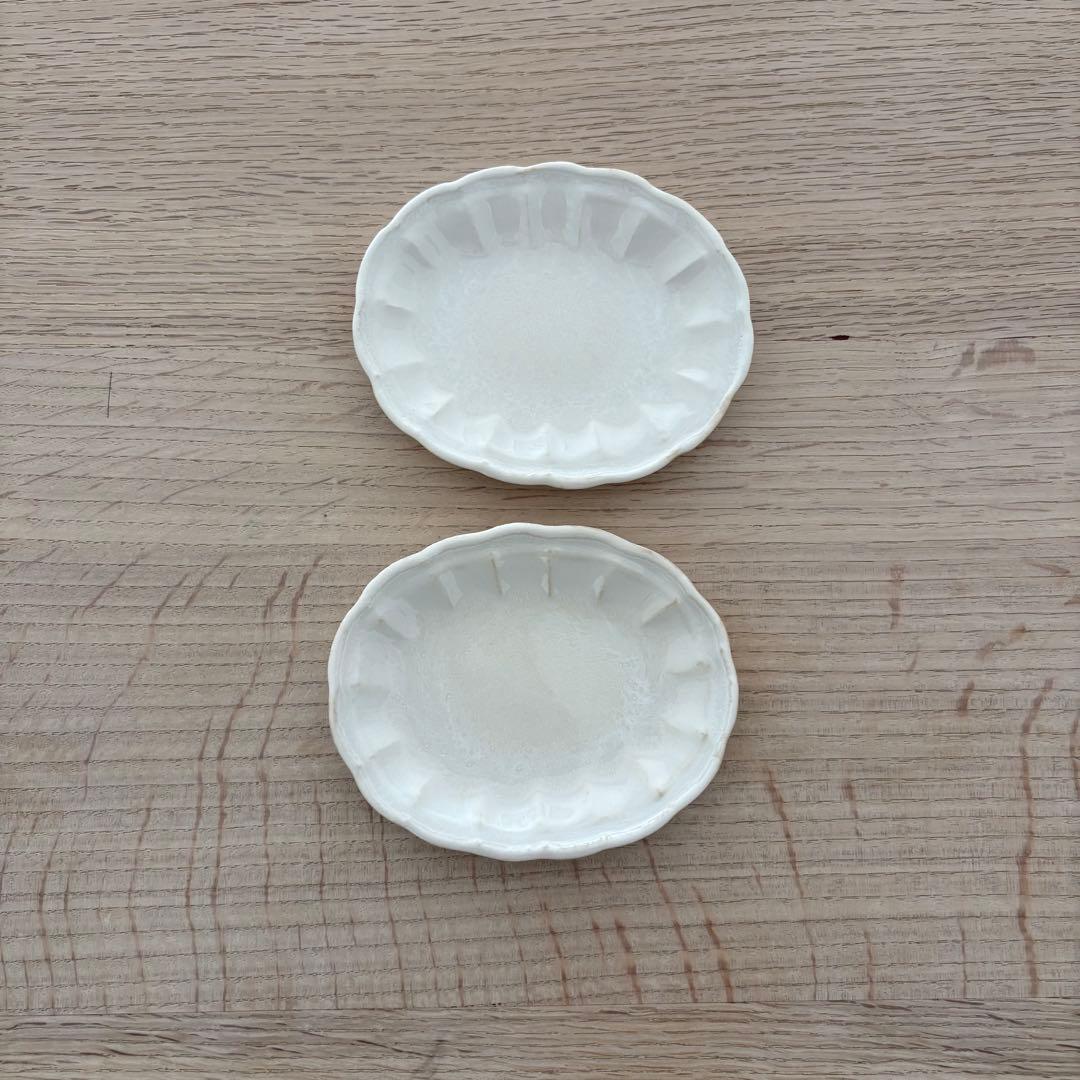 角田淳さん　オーバル花皿　中・小・ミニ　各2枚セット