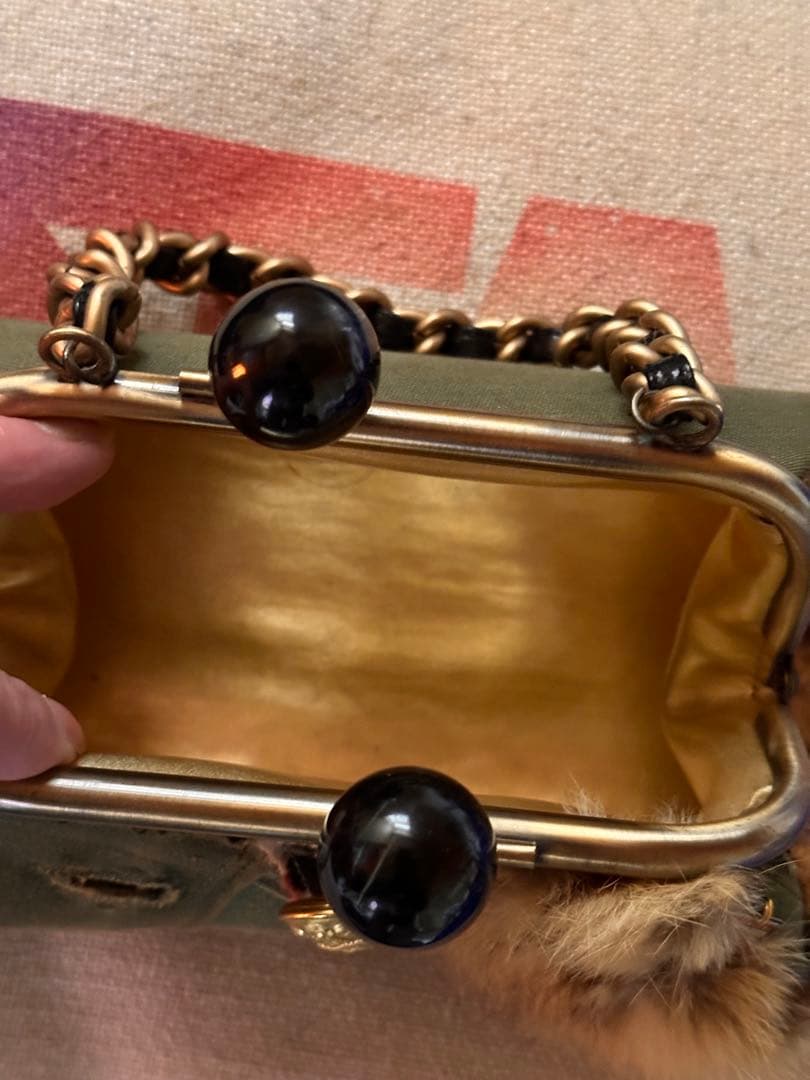 [美品]guriguri がま口bag