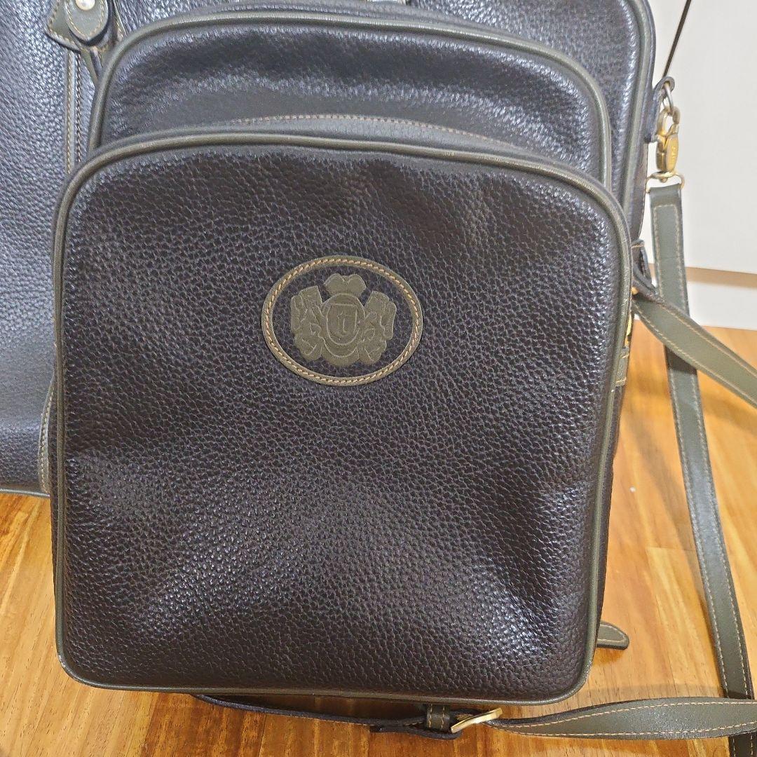 ​【極美品/伊製】a.testoni DINAMICO レザーバッグ 2点セット