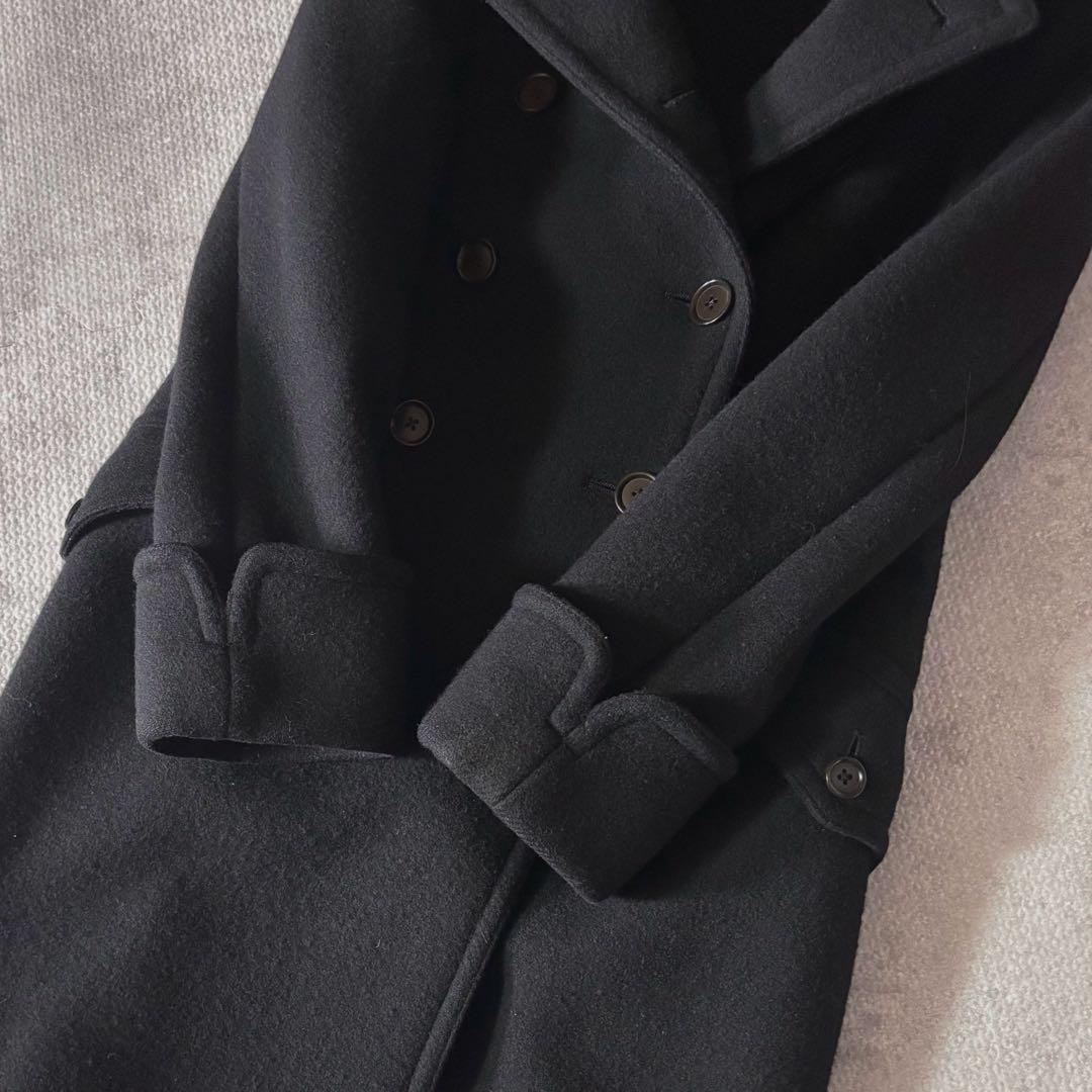 【ラルフローレン】RALPH LAUREN 美品 ウール100%ピーコートS 黒