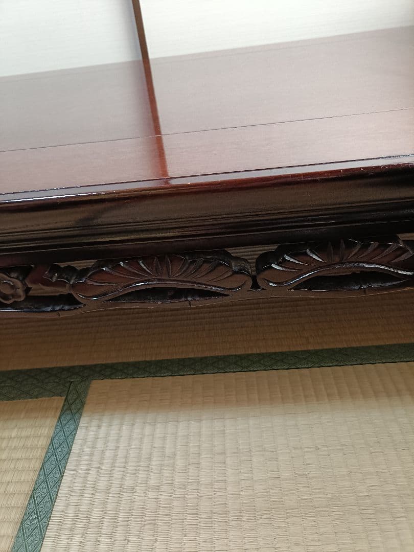 座卓　和室　ローテーブル　天然木化粧合板　年代物　昭和期　レトロ　アンティーク