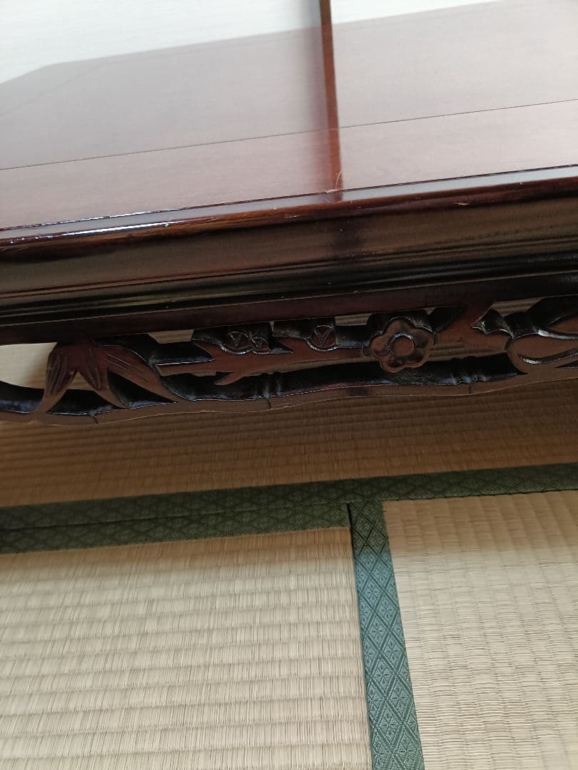 座卓　和室　ローテーブル　天然木化粧合板　年代物　昭和期　レトロ　アンティーク