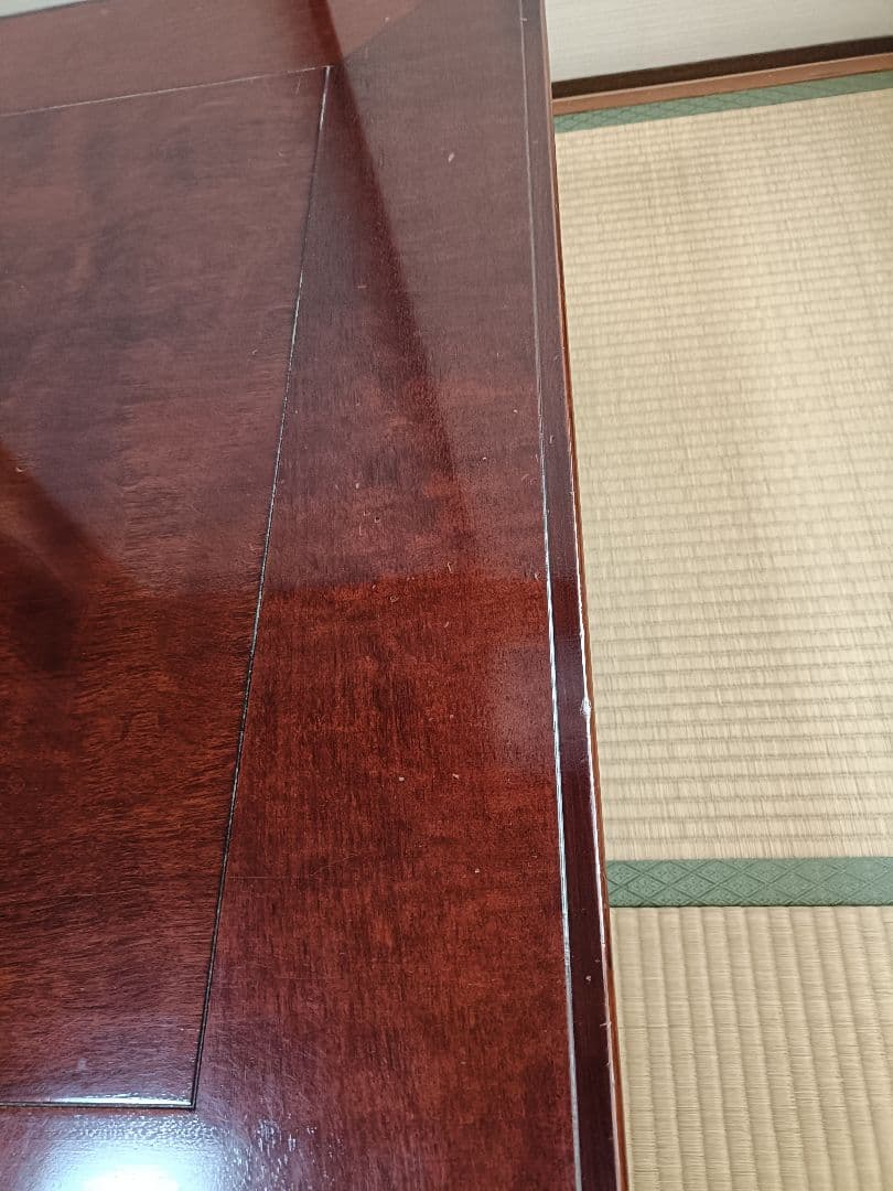 座卓　和室　ローテーブル　天然木化粧合板　年代物　昭和期　レトロ　アンティーク