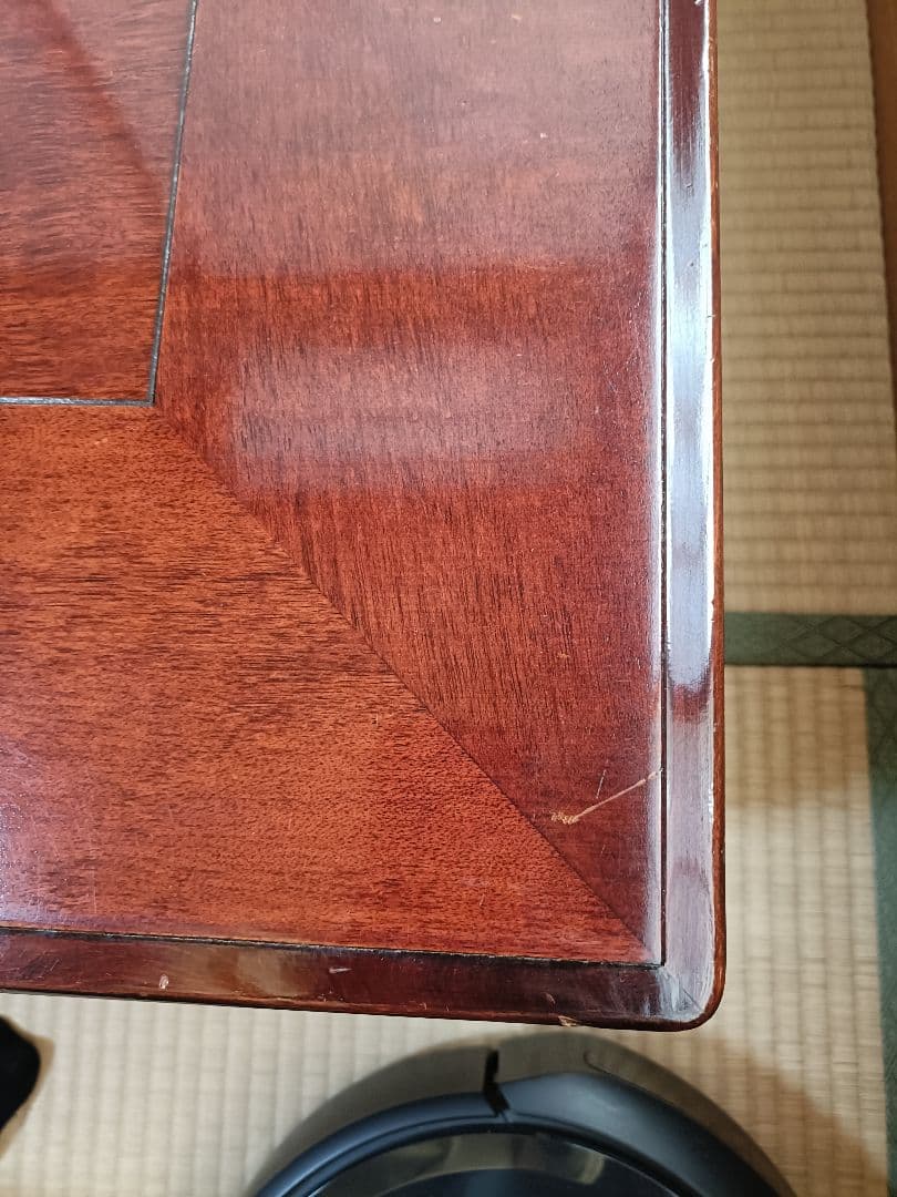 座卓　和室　ローテーブル　天然木化粧合板　年代物　昭和期　レトロ　アンティーク