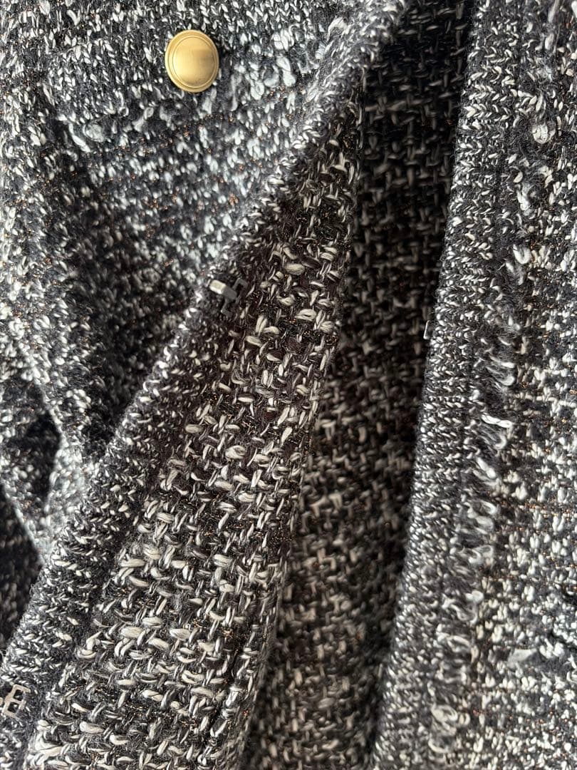 23区 ファンシーツイード ニットジャケット　金ボタン　定価31,900円