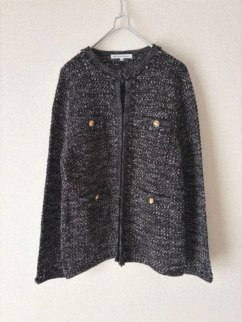 23区 ファンシーツイード ニットジャケット　金ボタン　定価31,900円
