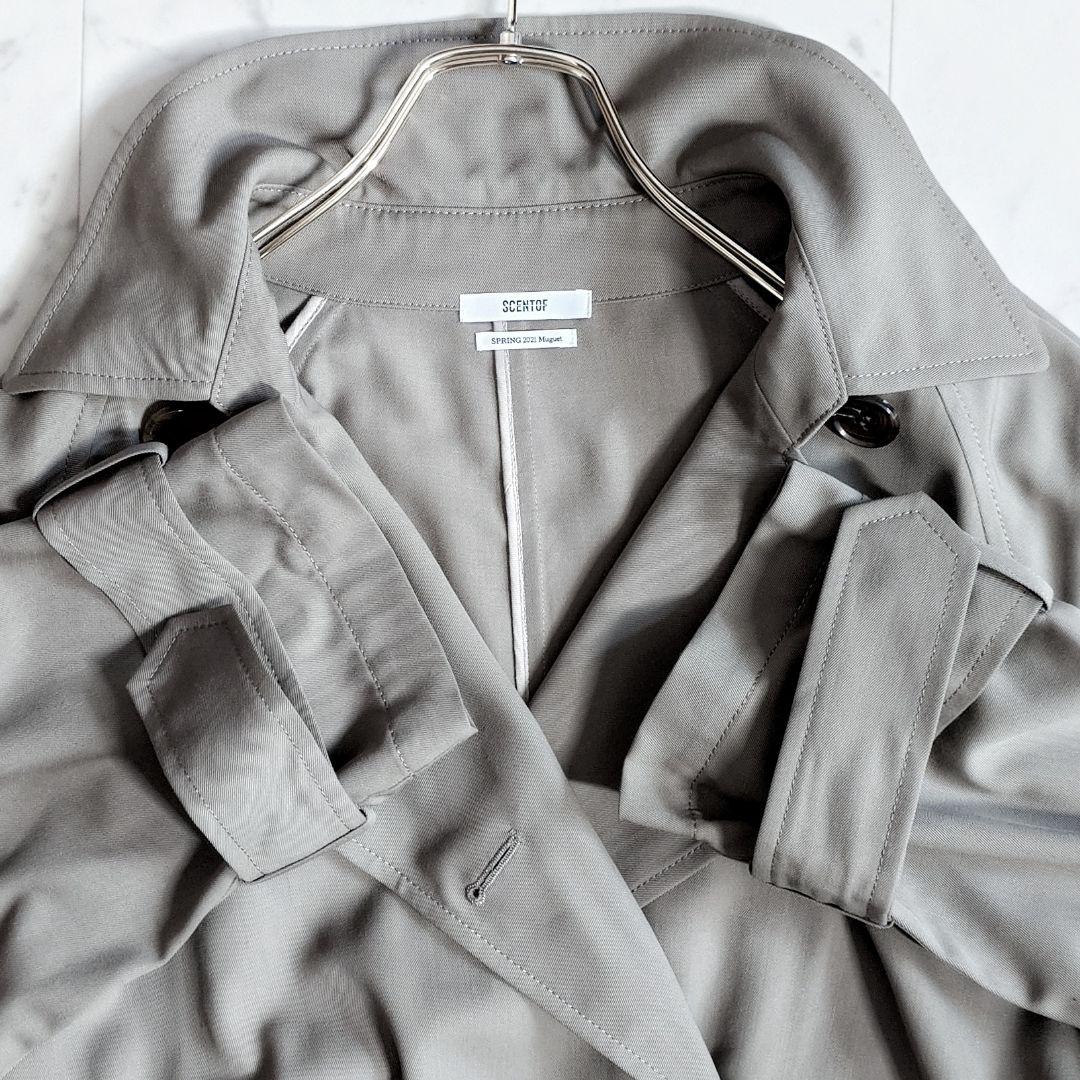 美品✨エーピーストゥディオ SCENTOF ウールオーバートレンチコート カーキ