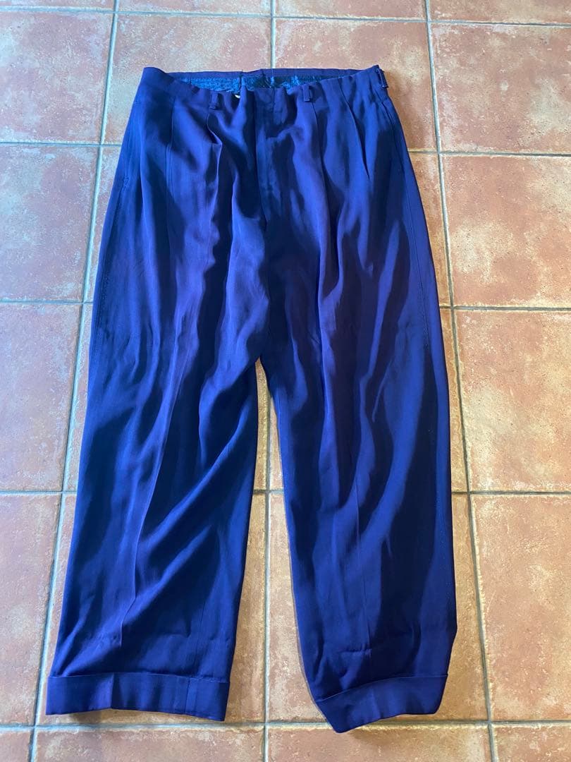 b*n様 50sビンテージ　ハンドステッチ　レーヨン　ギャバスラックス　ロカビリ