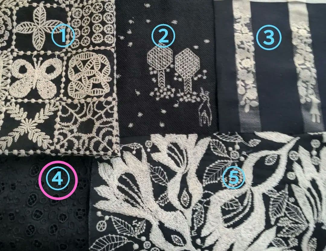 専用　ミナペルホネン　親子がま口ポーチ　トイプードル刺繍　ハンドメイド♪