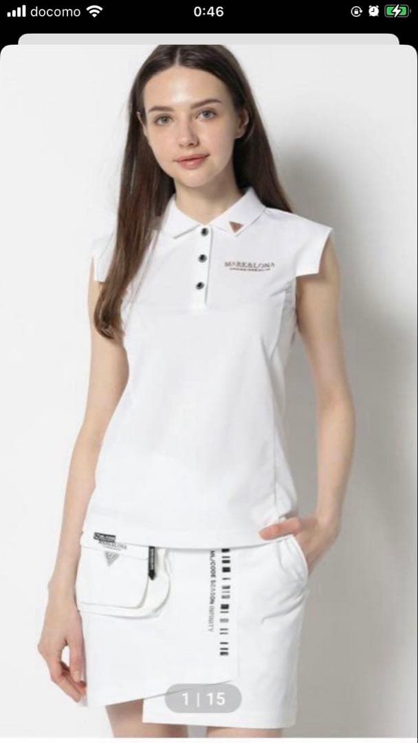 MARK&LONA ホワイトスカート