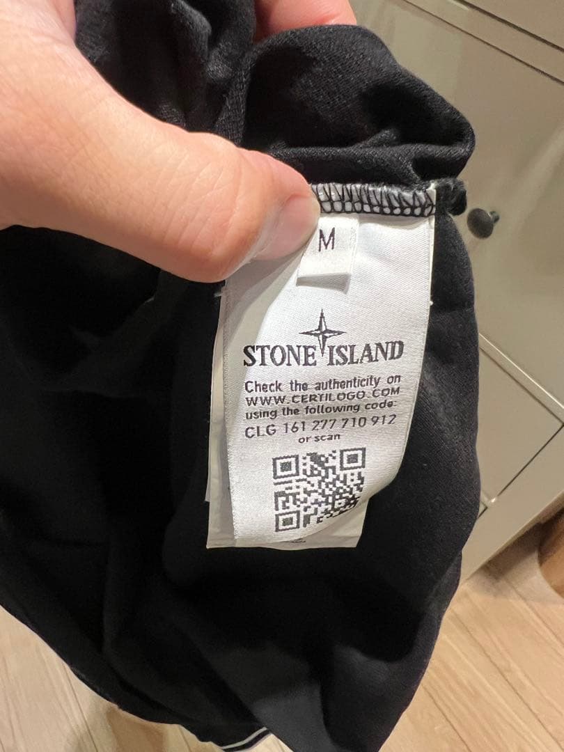 STONE  ブラック ポロシャツ スリムフィット