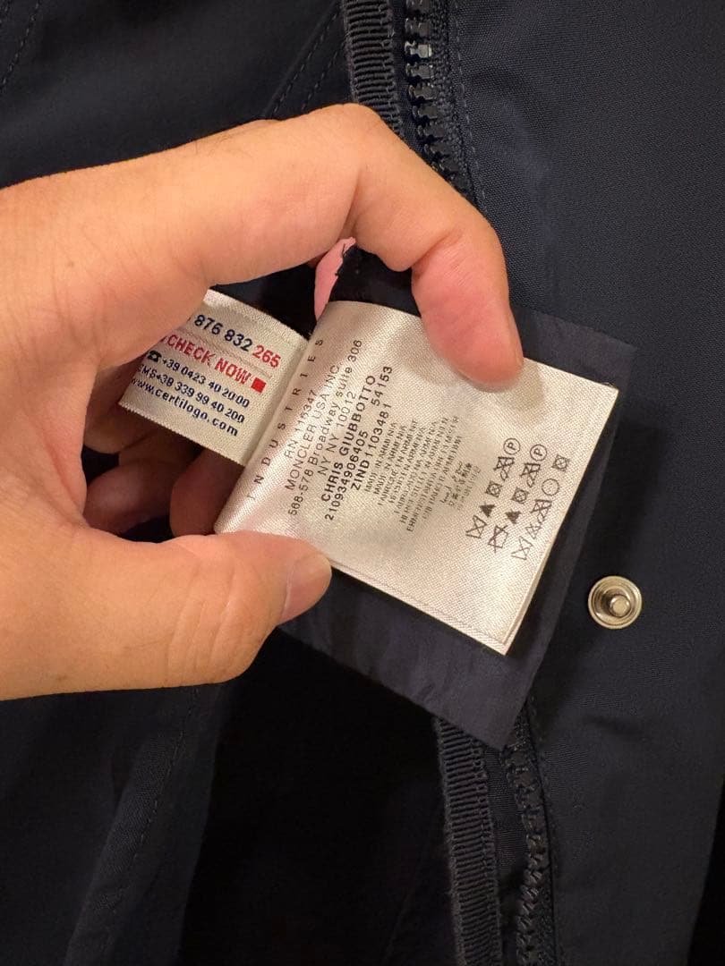 美品　モンクレール　スプリングコート　Chris ネイビー　ナイロン